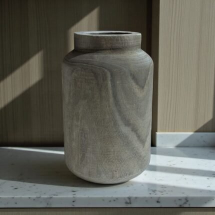Wabi Sabi Decorative Paulownia Wood Vase Homestuff 2