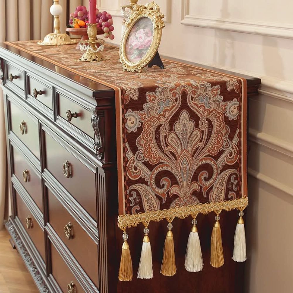 Homnestuffbd Baroque Jacquard Table Cabinet Runner 2 Homnestuffbd Baroque Jacquard Table Cabinet Runner 2