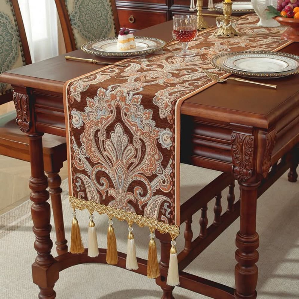 Homnestuffbd Baroque Jacquard Table Cabinet Runner 3 Homnestuffbd Baroque Jacquard Table Cabinet Runner 3