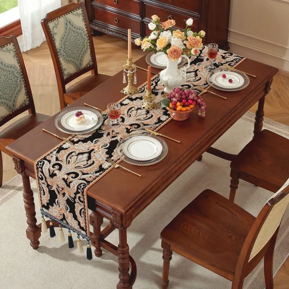 Homnestuffbd Baroque Jacquard Table Cabinet Runner 7 Homnestuffbd Baroque Jacquard Table Cabinet Runner 7