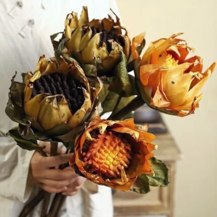 Homestuffbd Artificial Structural Dried Skyscraper Sunflowers 4