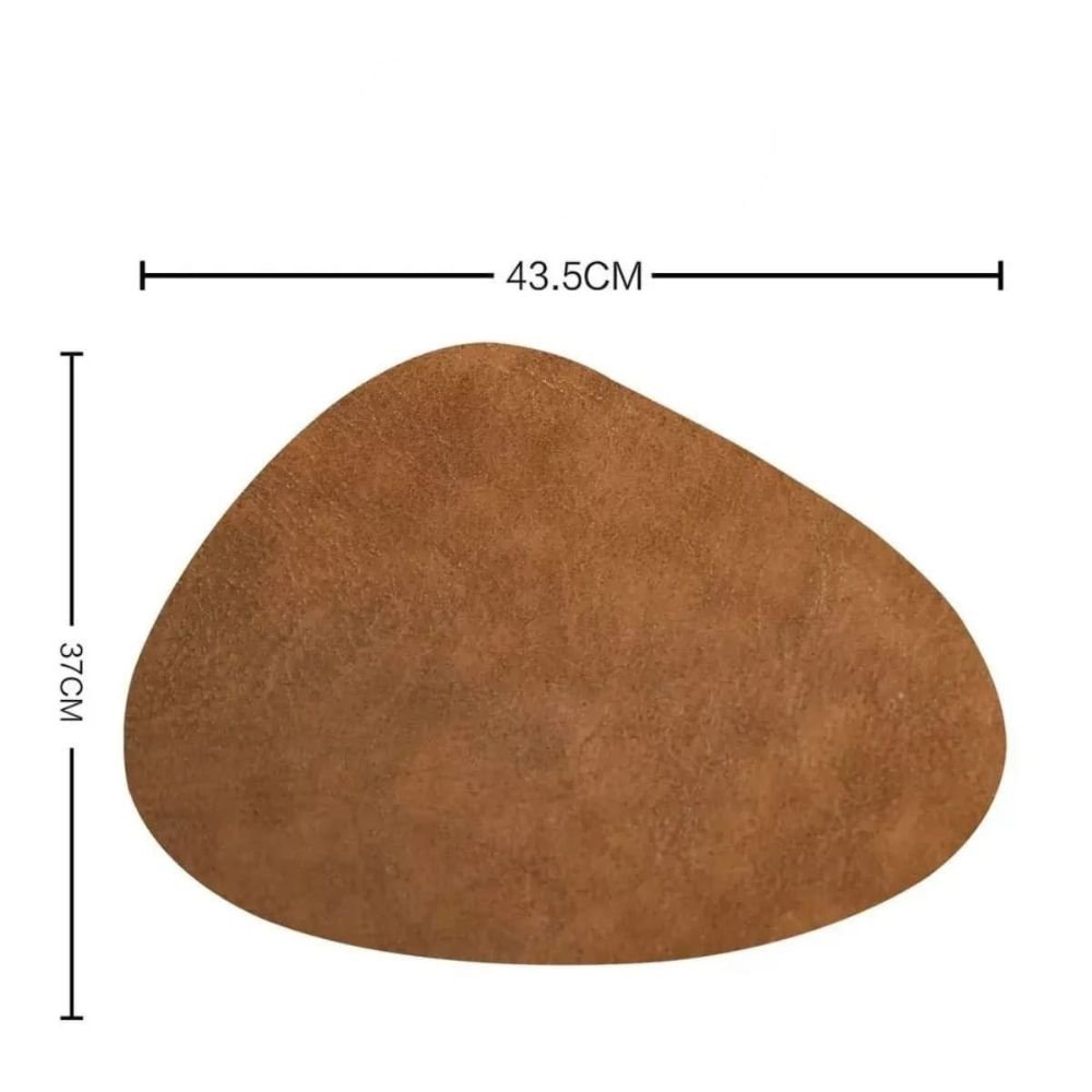 Homestuffbd Pebble Shape Waterproof Heat Resistant Leather Placemats 1 Homestuffbd Pebble Shape Waterproof Heat Resistant Leather Placemats 1