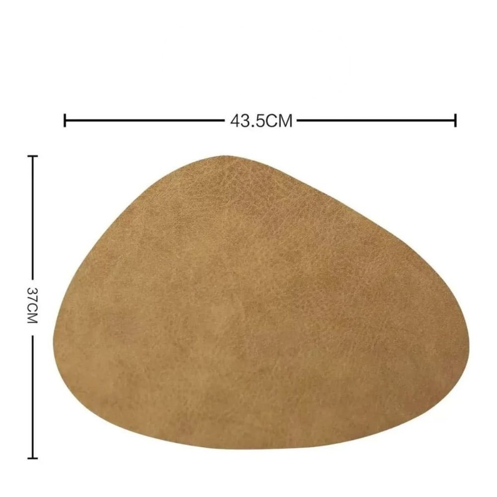Homestuffbd Pebble Shape Waterproof Heat Resistant Leather Placemats 2 Homestuffbd Pebble Shape Waterproof Heat Resistant Leather Placemats 2