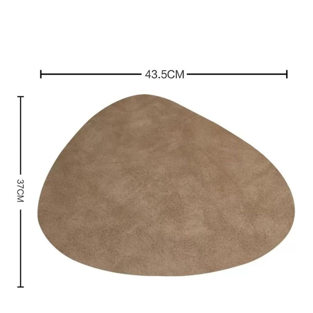 Homestuffbd Pebble Shape Waterproof Heat Resistant Leather Placemats 3 Homestuffbd Pebble Shape Waterproof Heat Resistant Leather Placemats 3