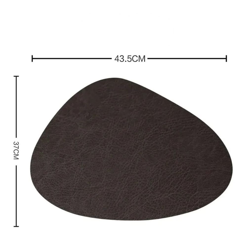 Homestuffbd Pebble Shape Waterproof Heat Resistant Leather Placemats 4 Homestuffbd Pebble Shape Waterproof Heat Resistant Leather Placemats 4