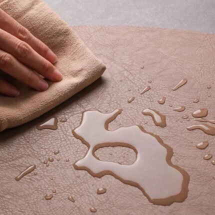 Homestuffbd Pebble Shape Waterproof Heat Resistant Leather Placemats 6