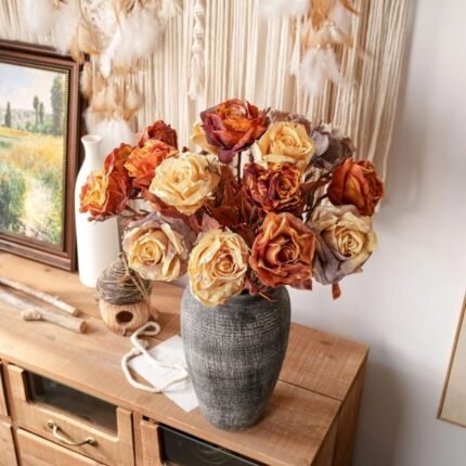 Homestuffbd Preserved Promise Dried Artificial Roses 6