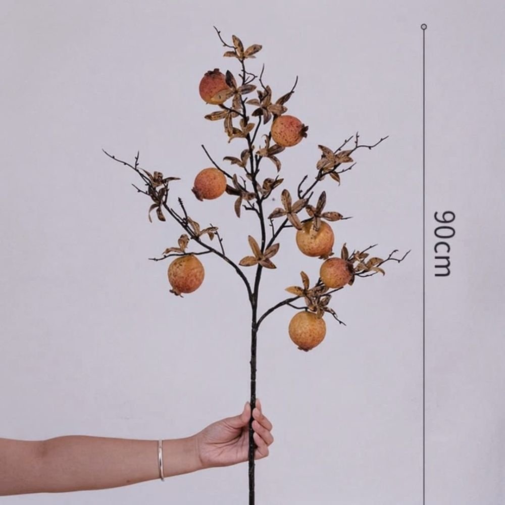 7 Head Artificial Dried Pomegranate Fruit Stem Homestuffbd 3 7 Head Artificial Dried Pomegranate Fruit Stem Homestuffbd 3