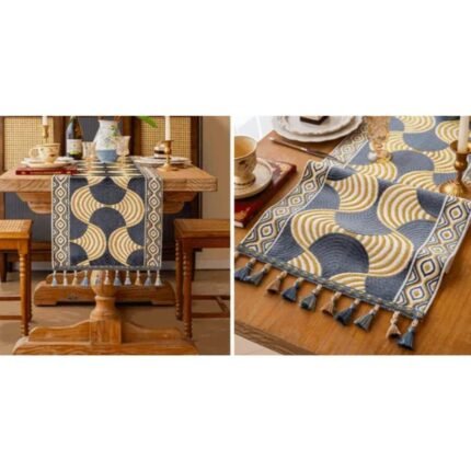 Art Deco Scallop Pattern Table Runner Homestuffbd 2