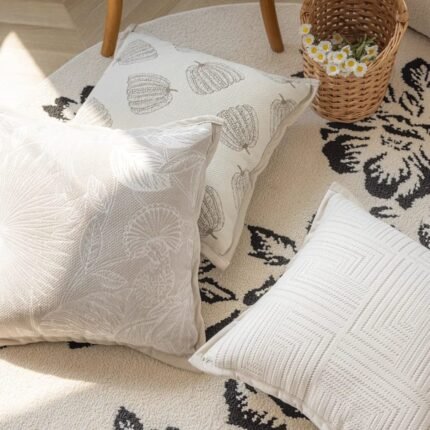 Homestuffbd Serene Ecru Abundant Cushion Covers 6