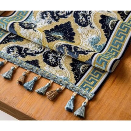 Medallion Vintage Tassel Table Runner Homestuffbd 2