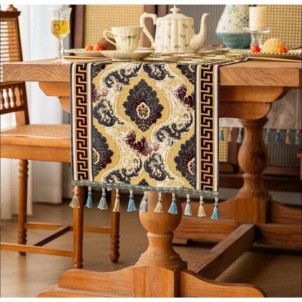 Medallion Vintage Tassel Table Runner homestuffbd21