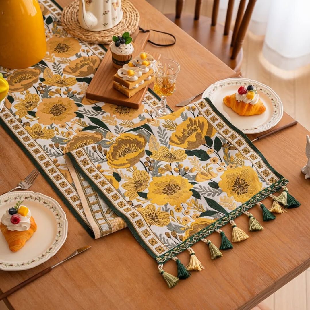 Bloomhaven Floral Table Runner homestuffbd Bloomhaven Floral Table Runner homestuffbd