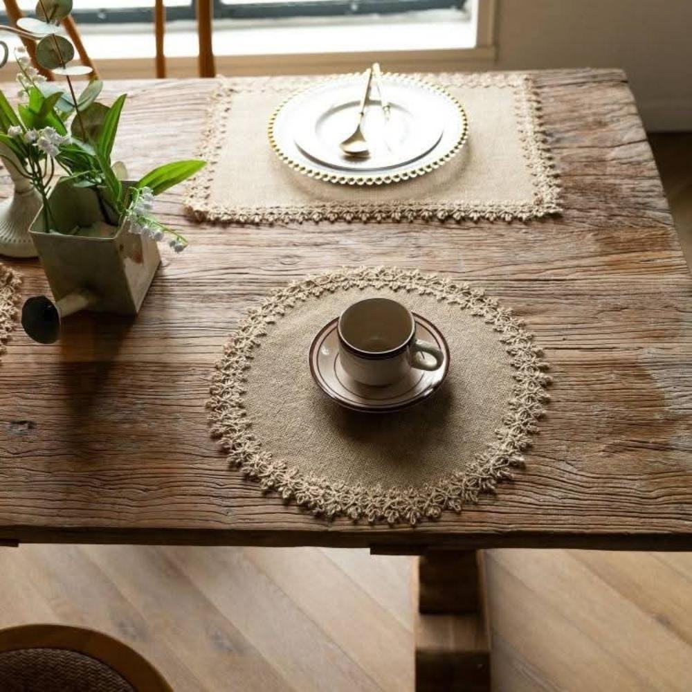 Rustic Boho Burlap Table Placemats Homestuffbd 1 Rustic Boho Burlap Table Placemats Homestuffbd 1