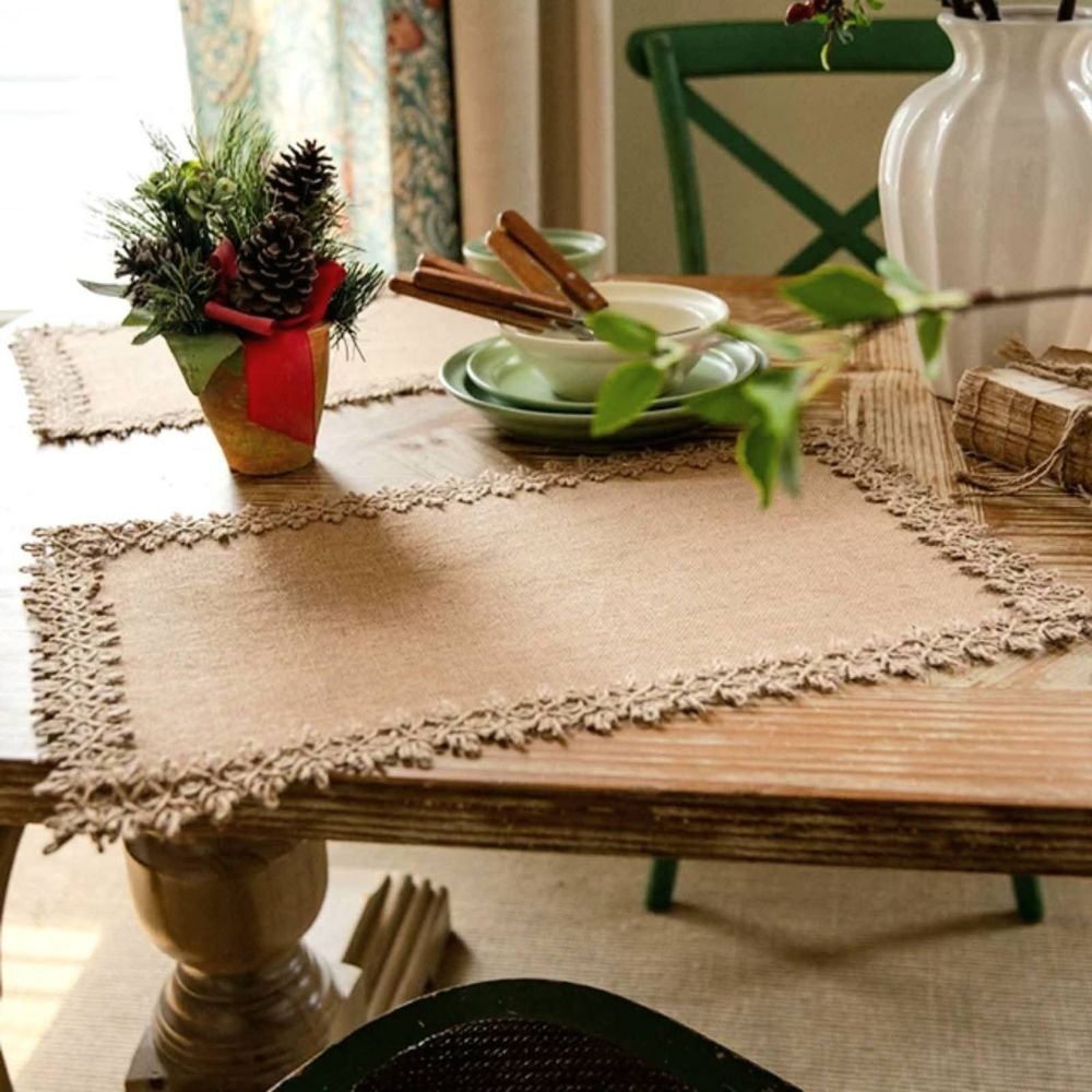 Rustic Boho Burlap Table Placemats Homestuffbd 2 Rustic Boho Burlap Table Placemats Homestuffbd 2