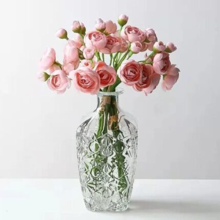 Crystal Pressed Botanica Transparent Vase Homestuffbd 2