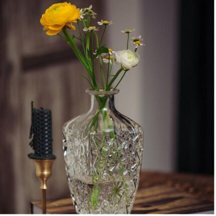 Crystal Pressed Botanica Transparent Vase Homestuffbd 3