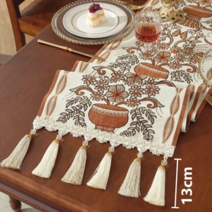 Homestuffbd Floral Urn Tapestry Cabinet Table Runner 3