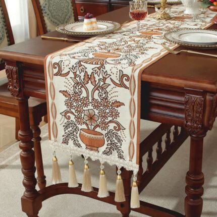 Homestuffbd Floral Urn Tapestry Cabinet Table Runner 4