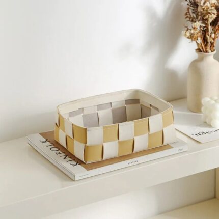 Homestuffbd Couture Checkered Organiser Yellow 1