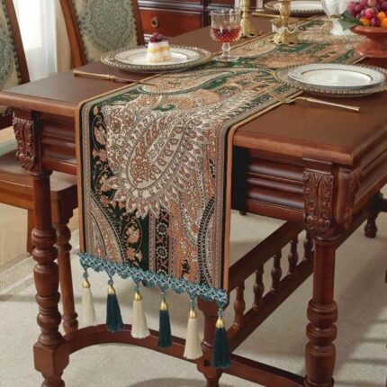 Homestuffbd Persian Boteh Inspired Table Runner 3